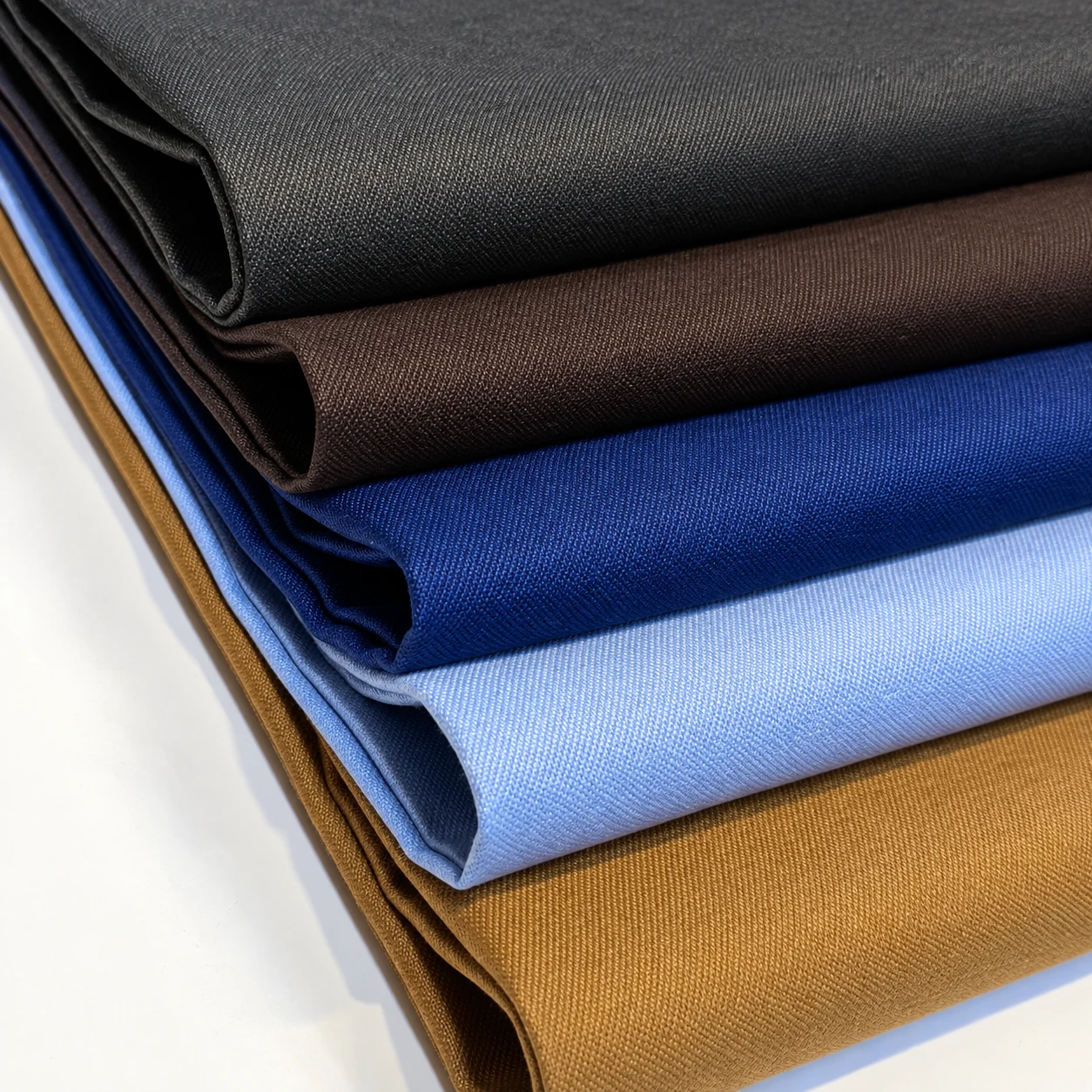 Cashmere fabric arranged to show its colour and texture