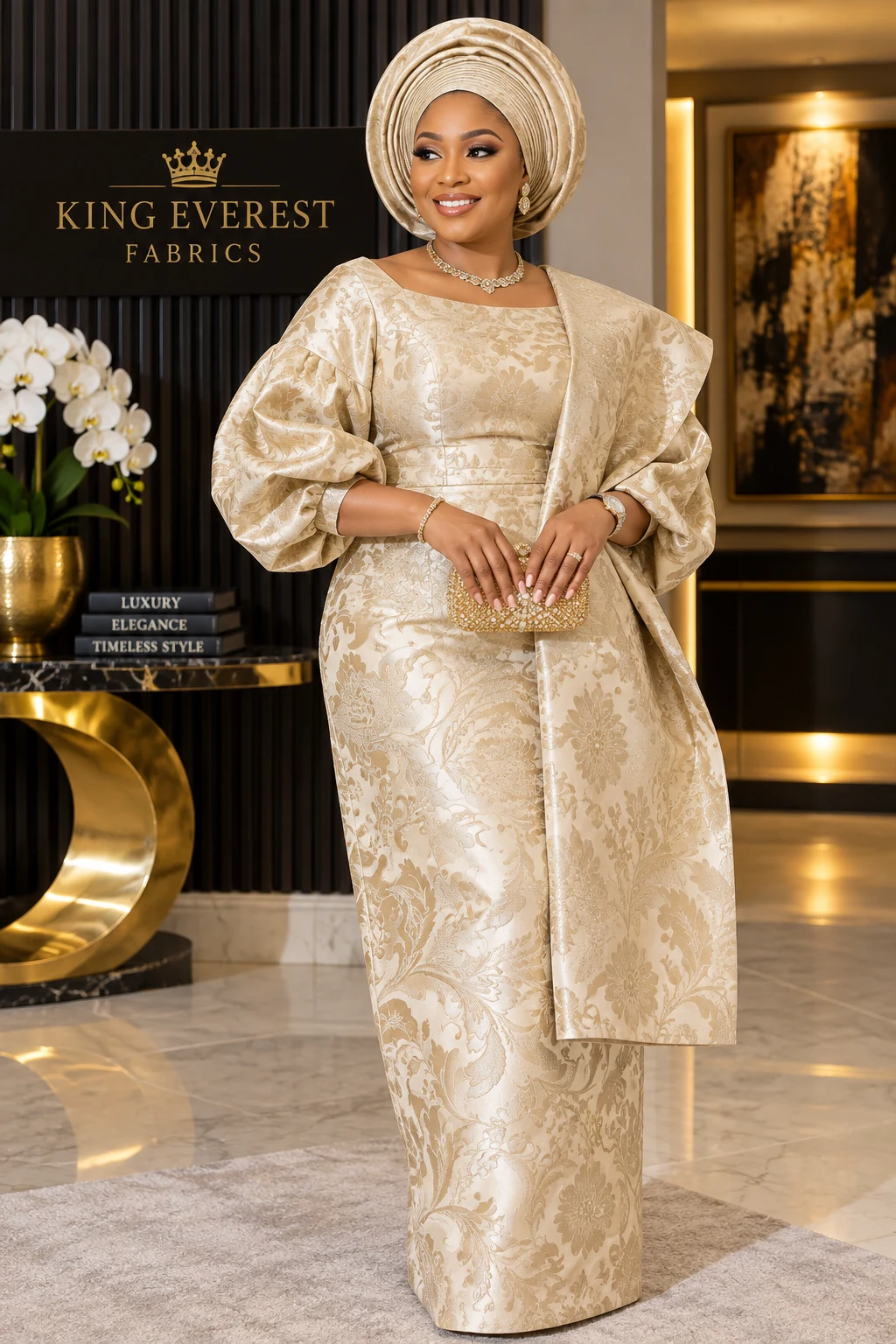Damask styled for a formal occasion