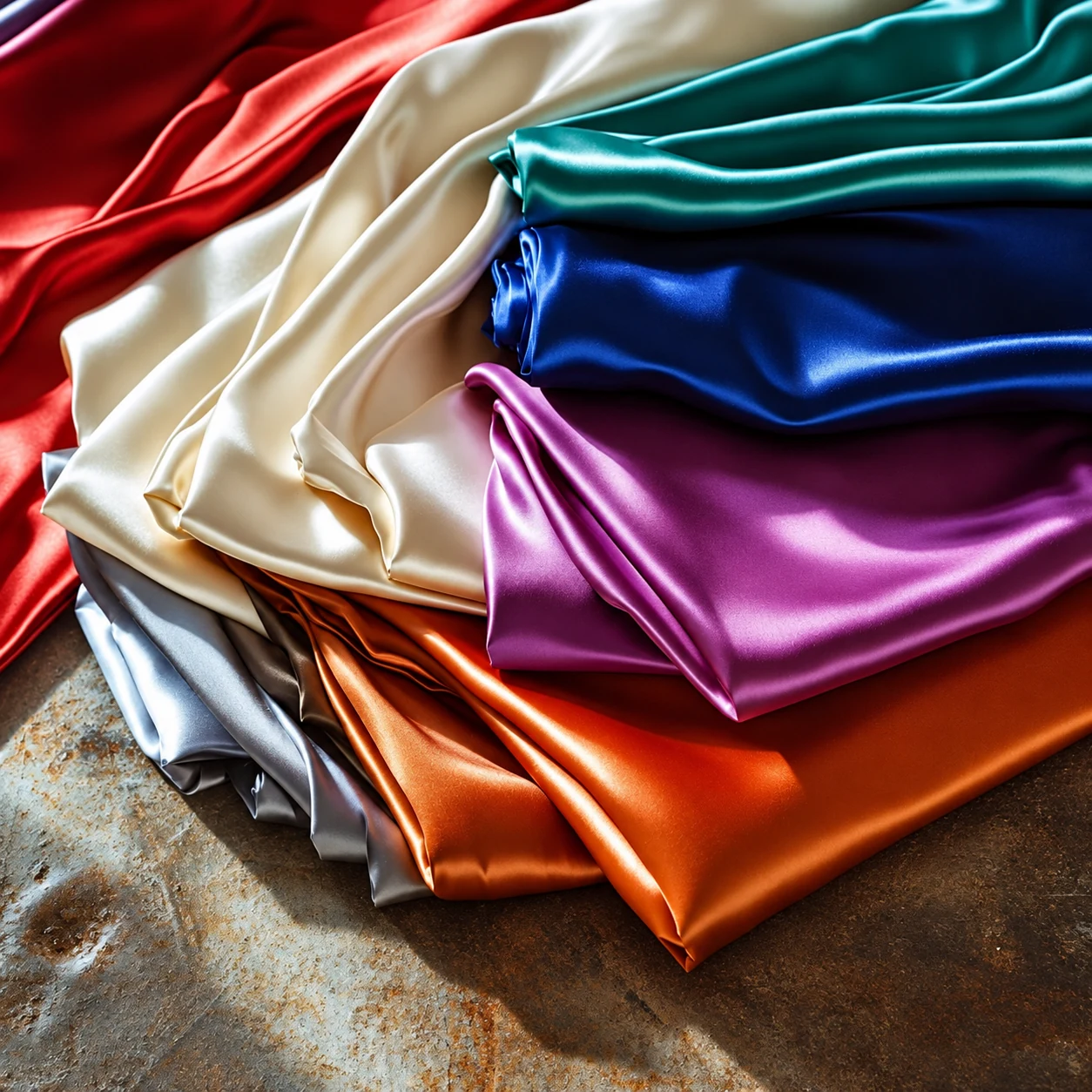 Premium Duchess Satin fabric at King Everest Fabrics, Aba, Nigeria